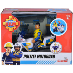 062736 STRAŻAK SAM MOTOR POLICYJNY + FIGURKA MALCOLM