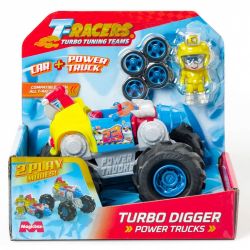 018019 T-RACERS POWER TRUCK TURBO DIGGER POJAZD + FIGURKA